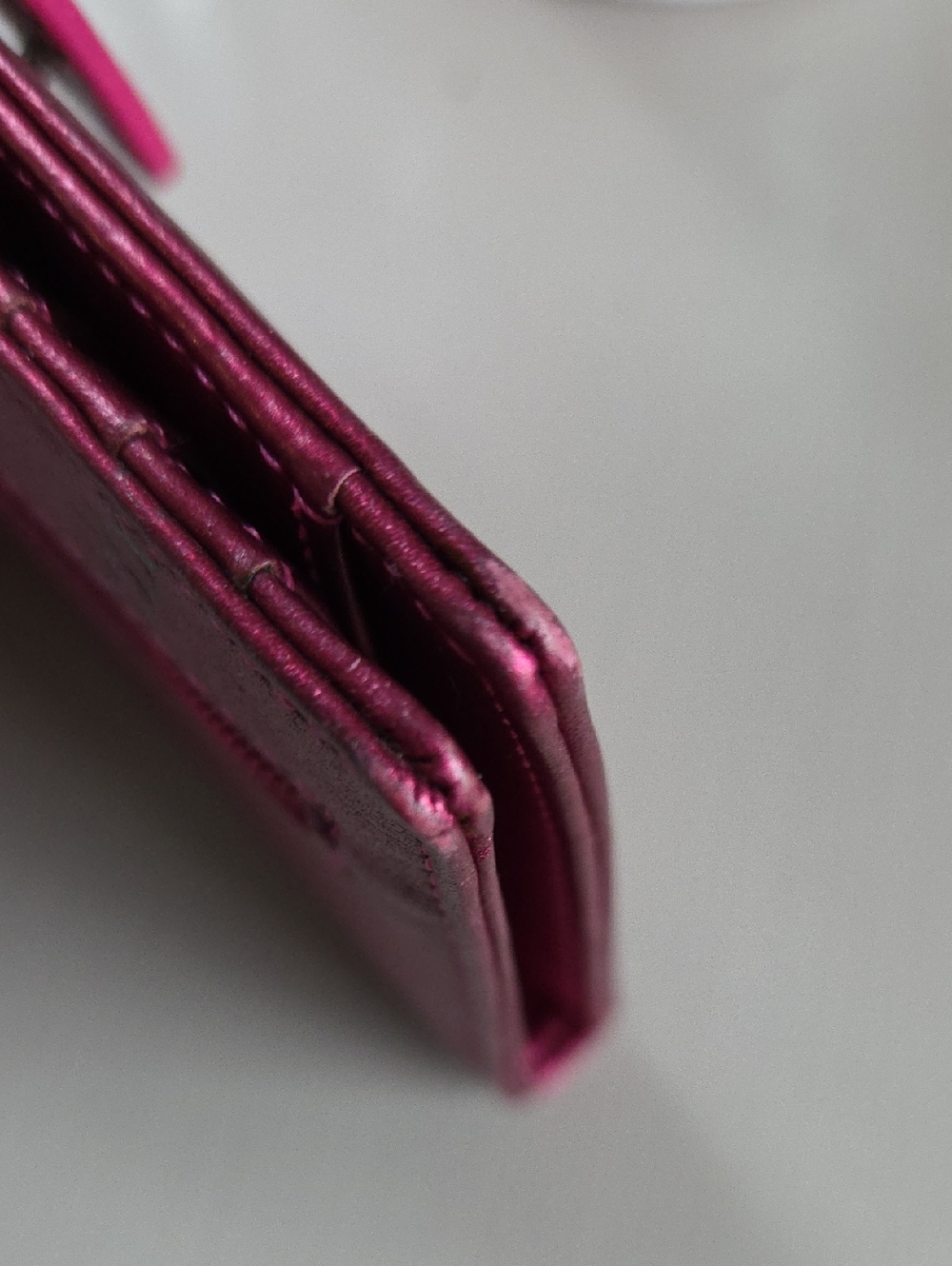COACH  Metallic Fuchsia POPPY Leather Passport Wallet - Picture 15 of 15